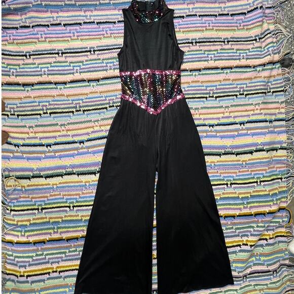70s Vintage Sequin Jumpsuit - Picture 2 of 9